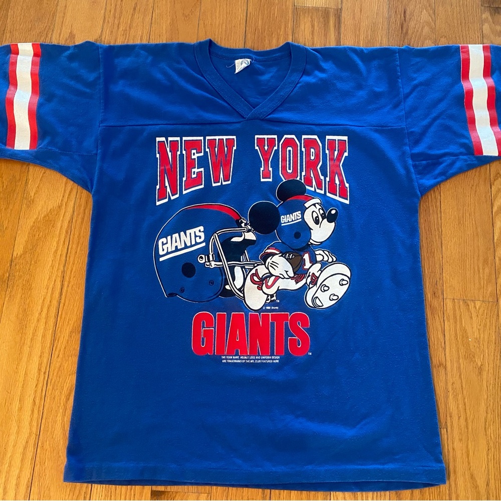 1988 New York Giants Mickey Mouse T-Shirt Size Medium